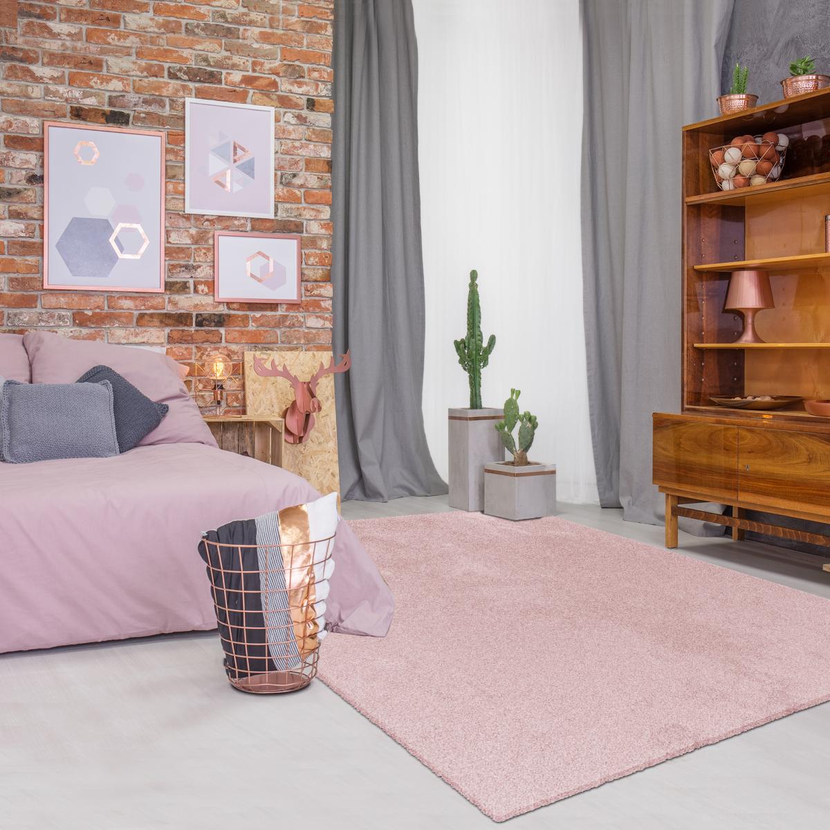 Tapis salon et chambre tissé motif uni DELIGHTA — vue 6