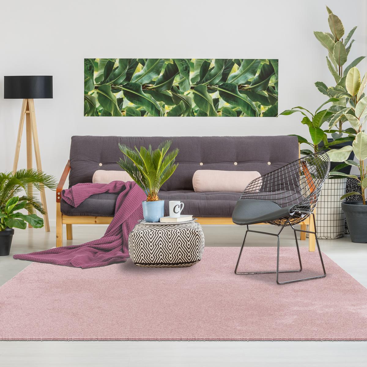 Tapis salon et chambre tissé motif uni DELIGHTA — vue 3