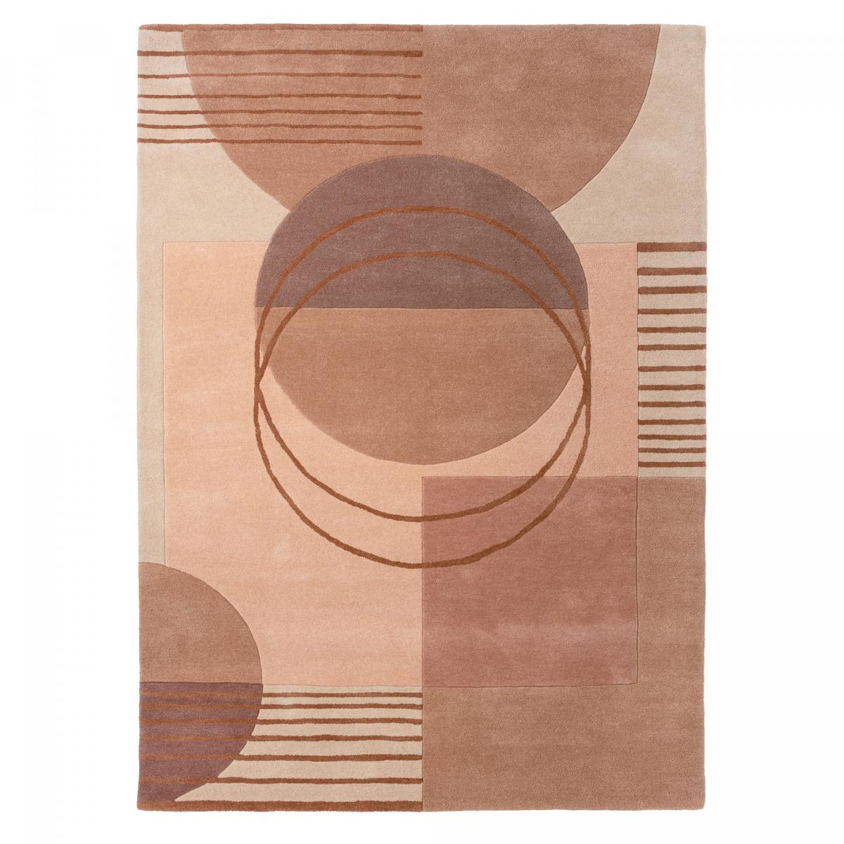 Tapis salon et chambre DELOLA, fait à la main motif géométrique