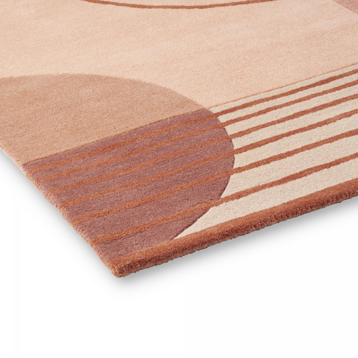 Tapis salon et chambre DELOLA, fait à la main motif géométrique — vue 5