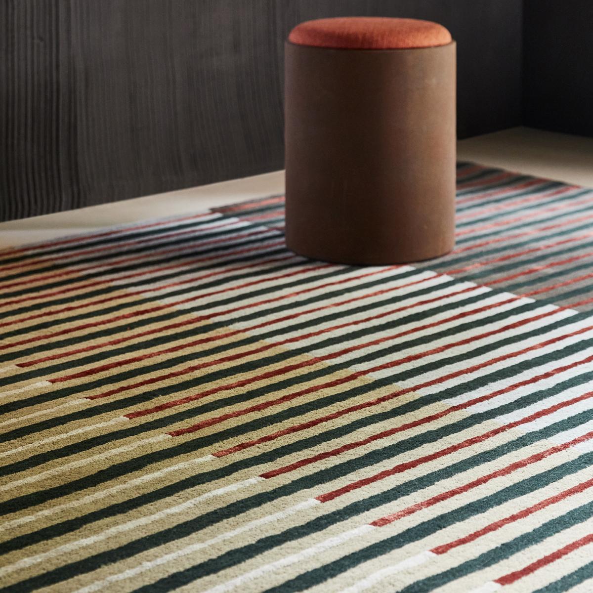 Tapis salon et chambre DEPROOF, fait à la main motif géométrique — vue 4