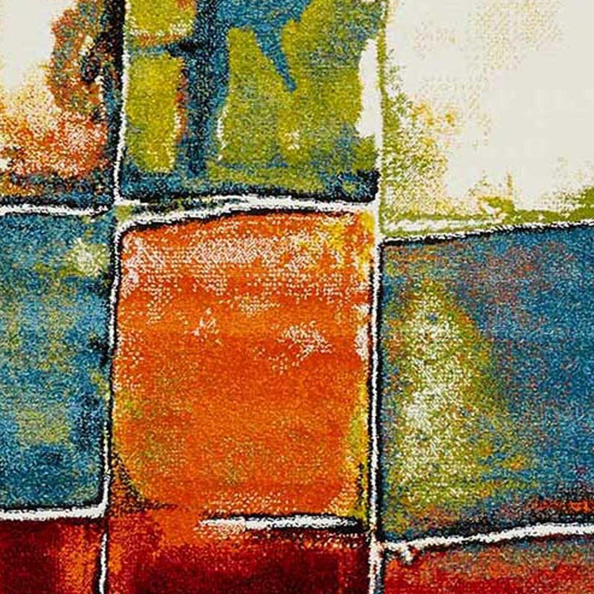 Tapis salon et chambre tissé motif géométrique LYN8 BELO 2 — vue 5