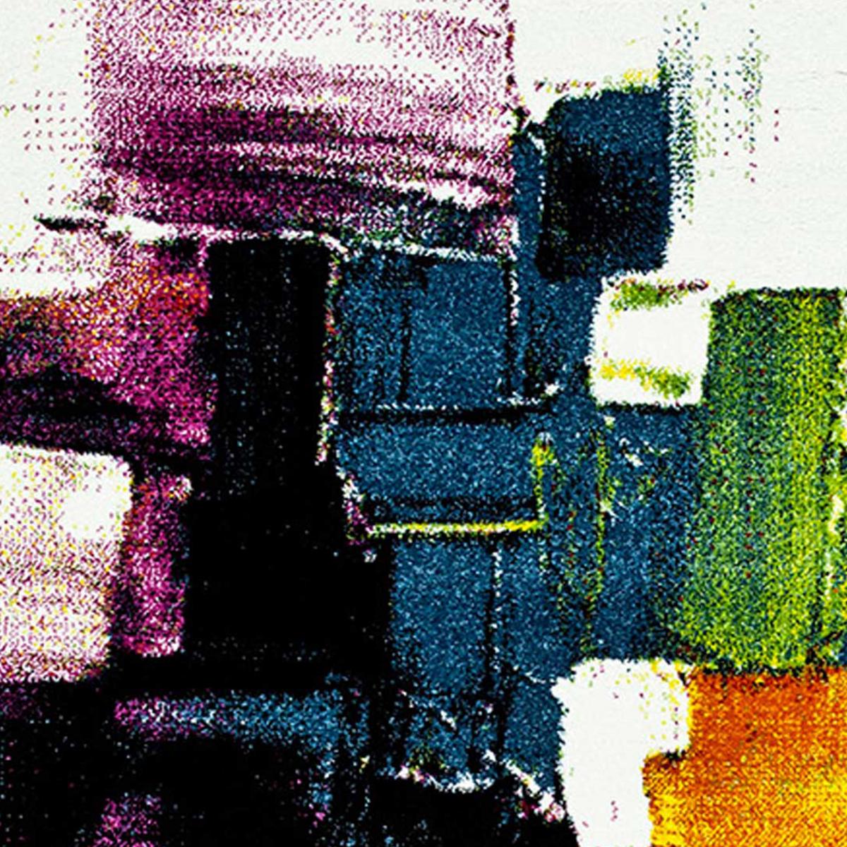 Tapis salon et chambre tissé motif abstrait LYN8 BELO 3 — vue 5