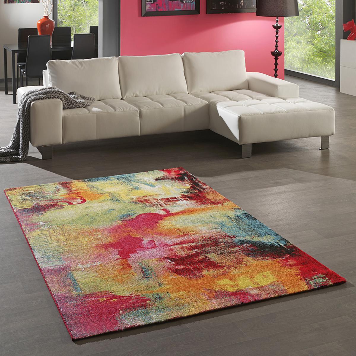 Tapis salon et chambre tissé motif géométrique LYN8 BELO 4 — vue 3