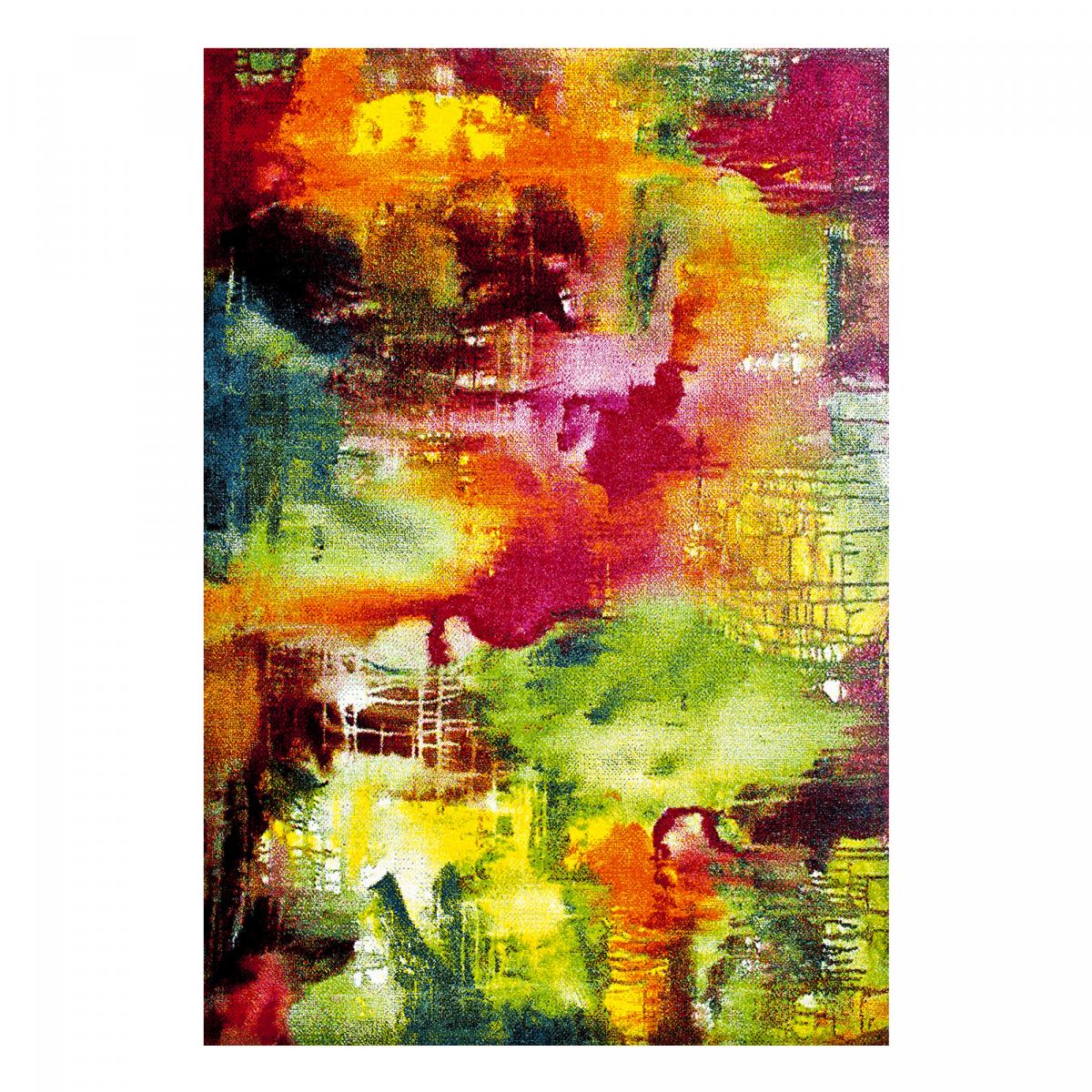 Tapis salon et chambre tissé motif géométrique LYN8 BELO 4