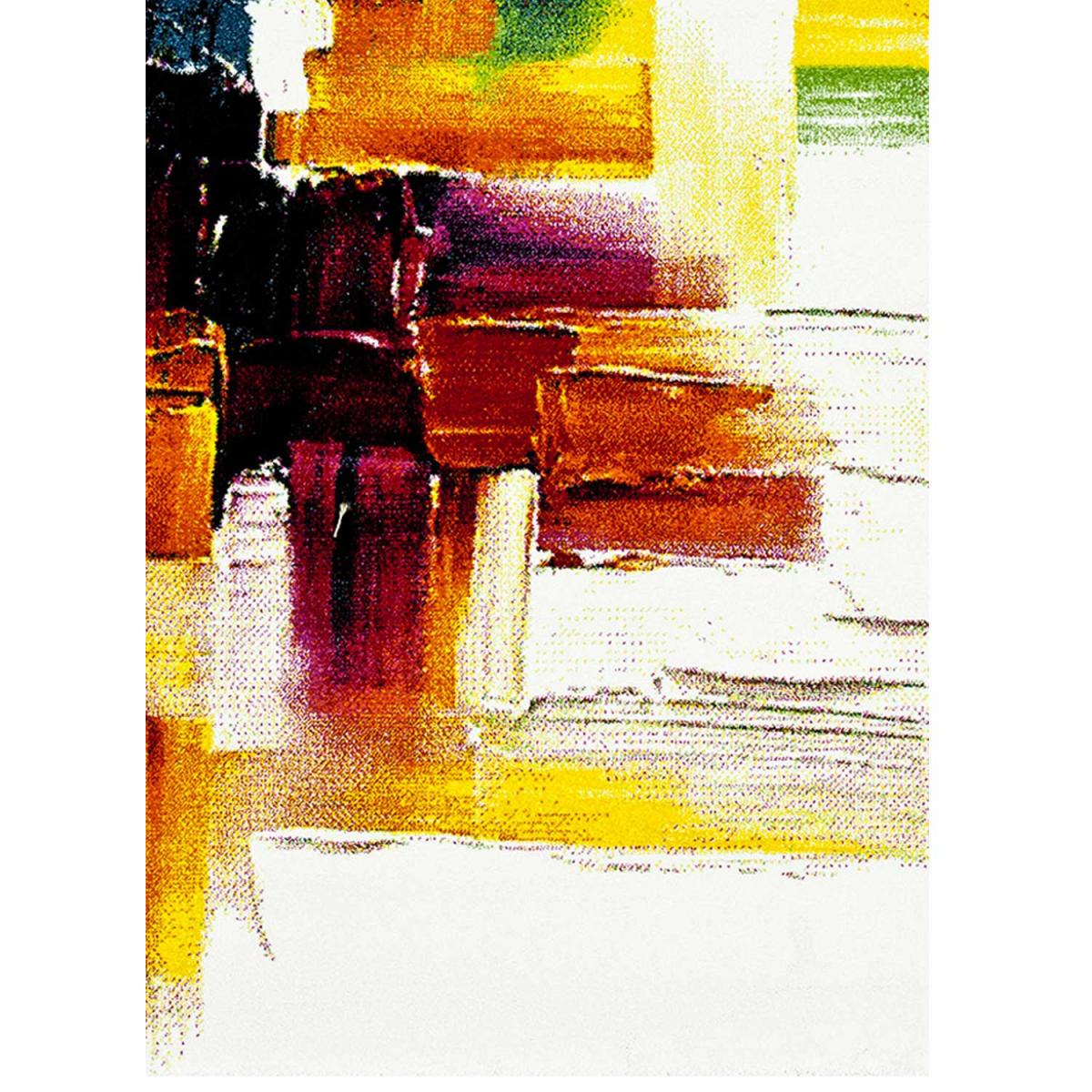 Tapis salon et chambre tissé motif abstrait JOLIA 3 — vue 4