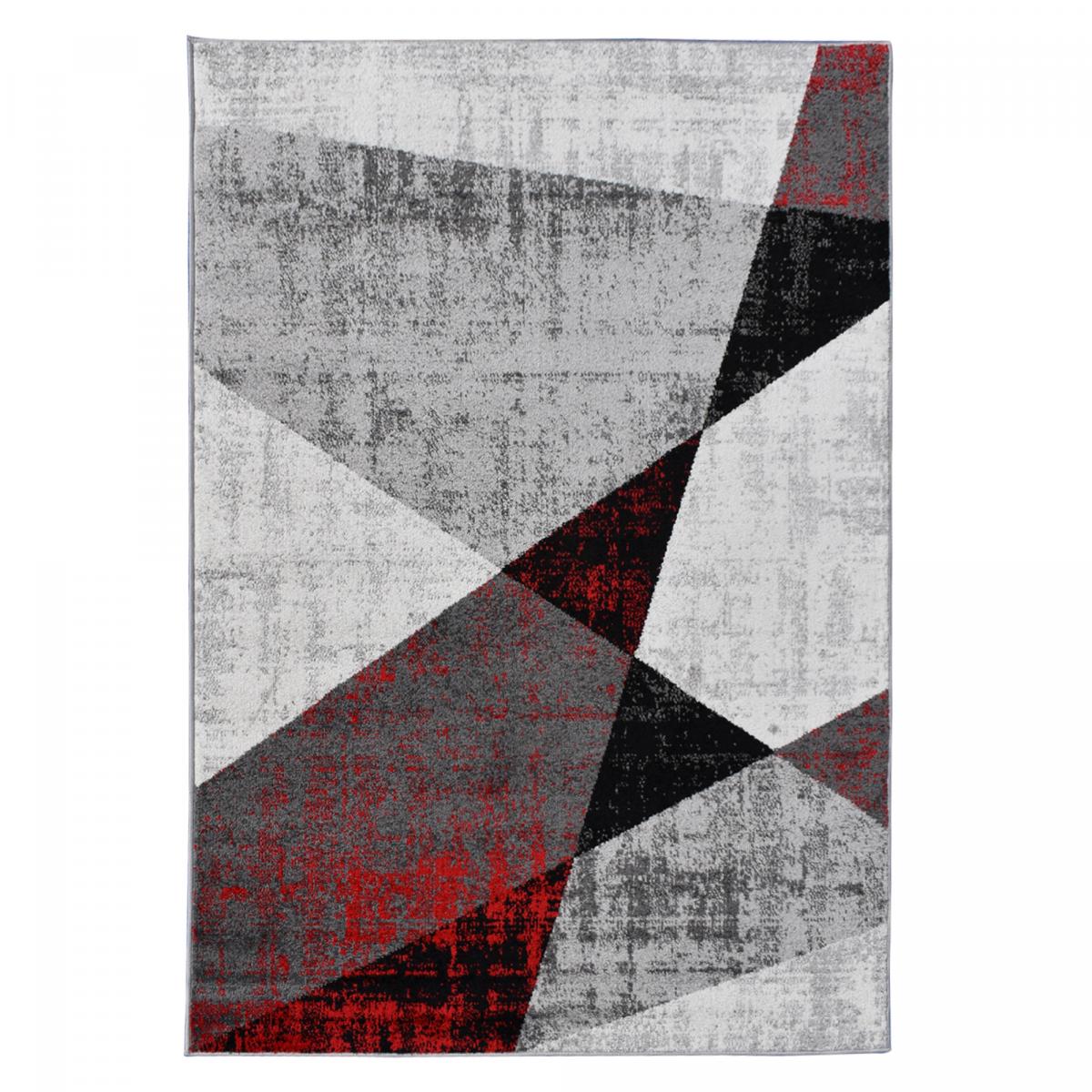 Tapis salon et chambre tissé motif géométrique ROSALINE