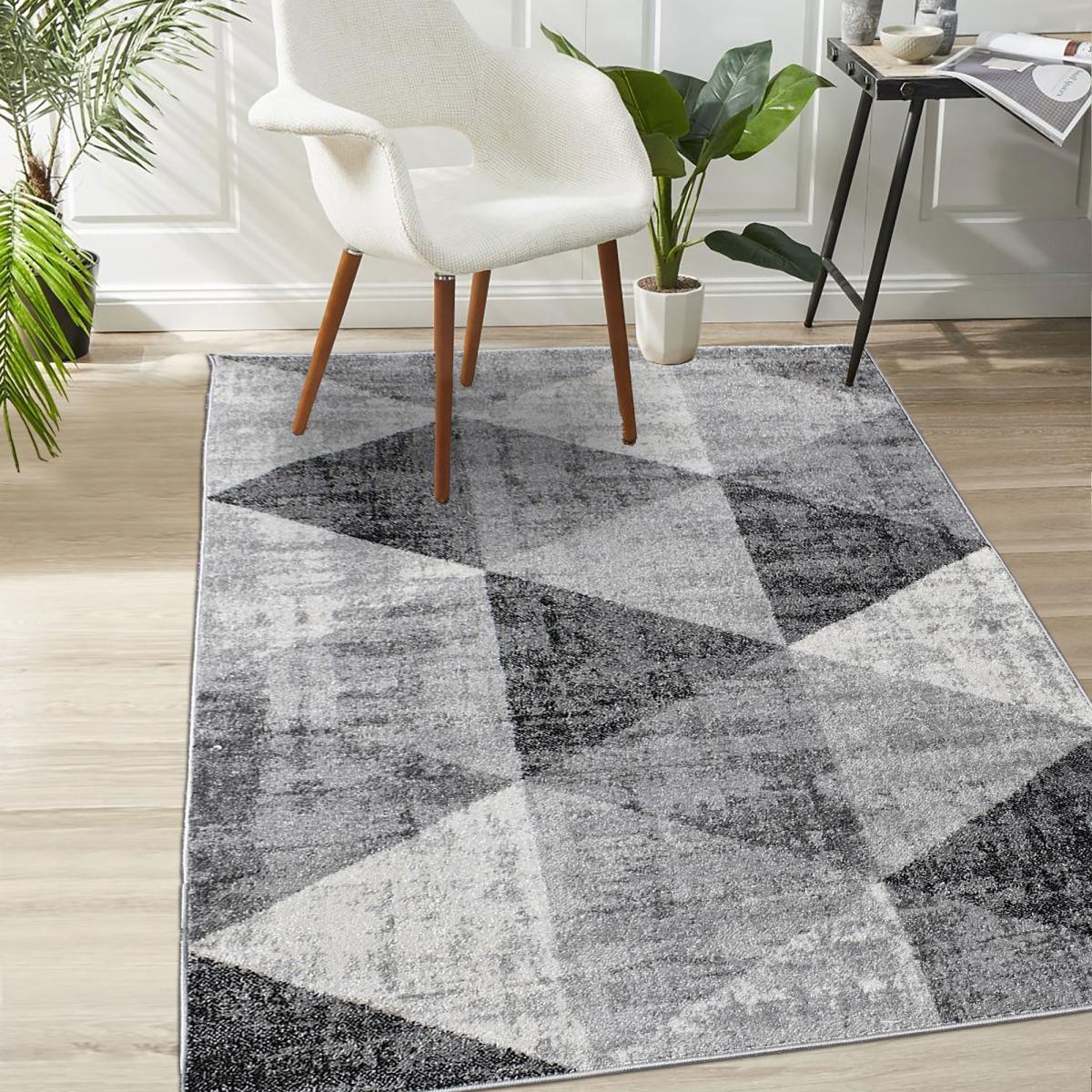 Tapis salon et chambre tissé motif géométrique SOLTAM — vue 3