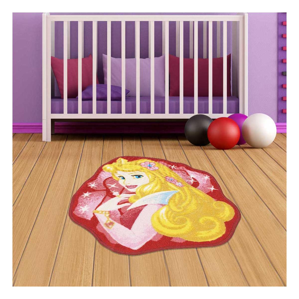 Tapis enfant Lavable 30° motif princesse LYN48 AURORE — vue 3