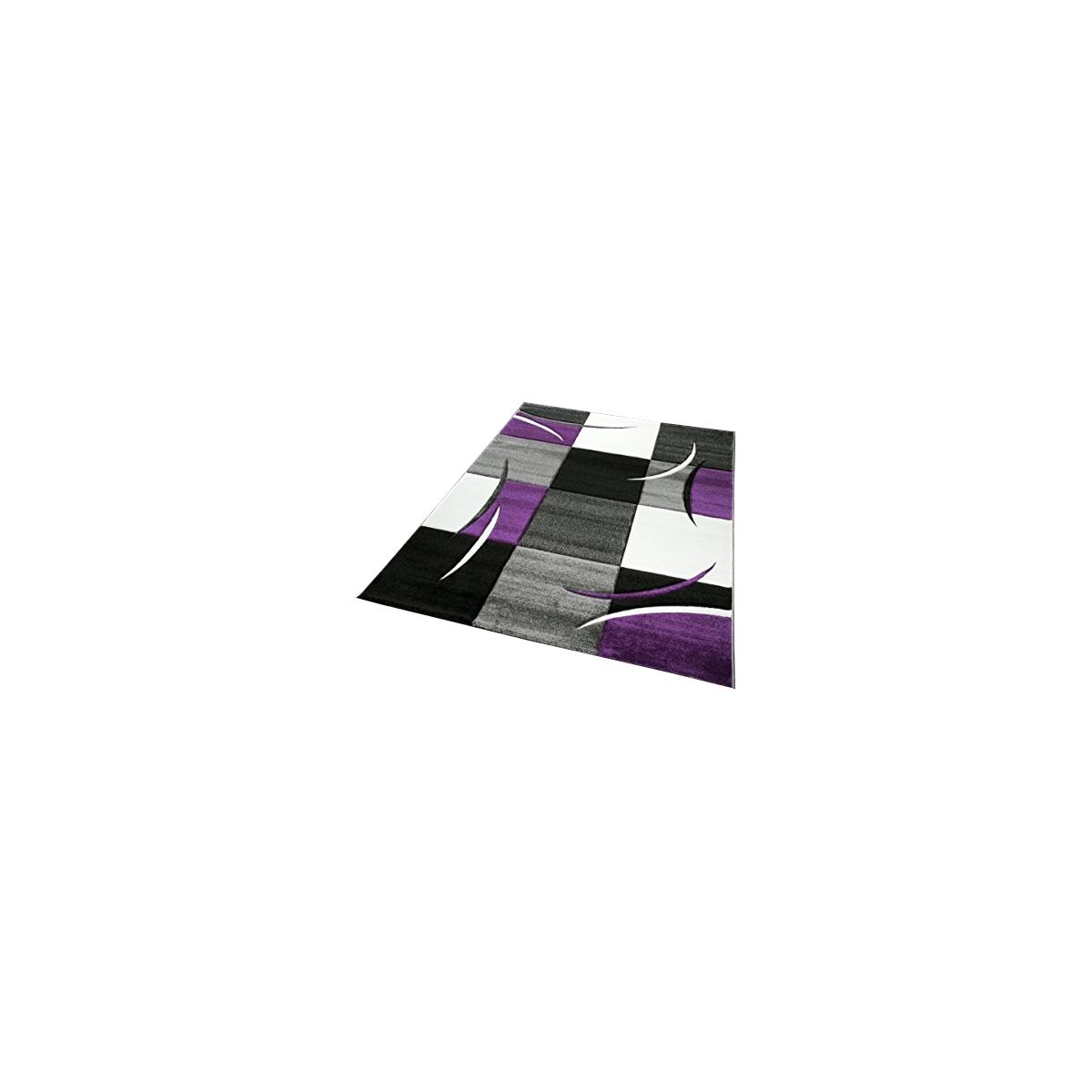 Tapis salon et chambre tissé motif géométrique DIAVIRGULE — vue 4