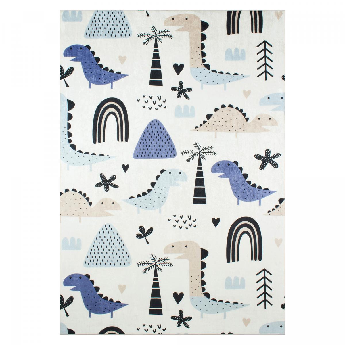 Tapis enfant tissé motif animaux DINO