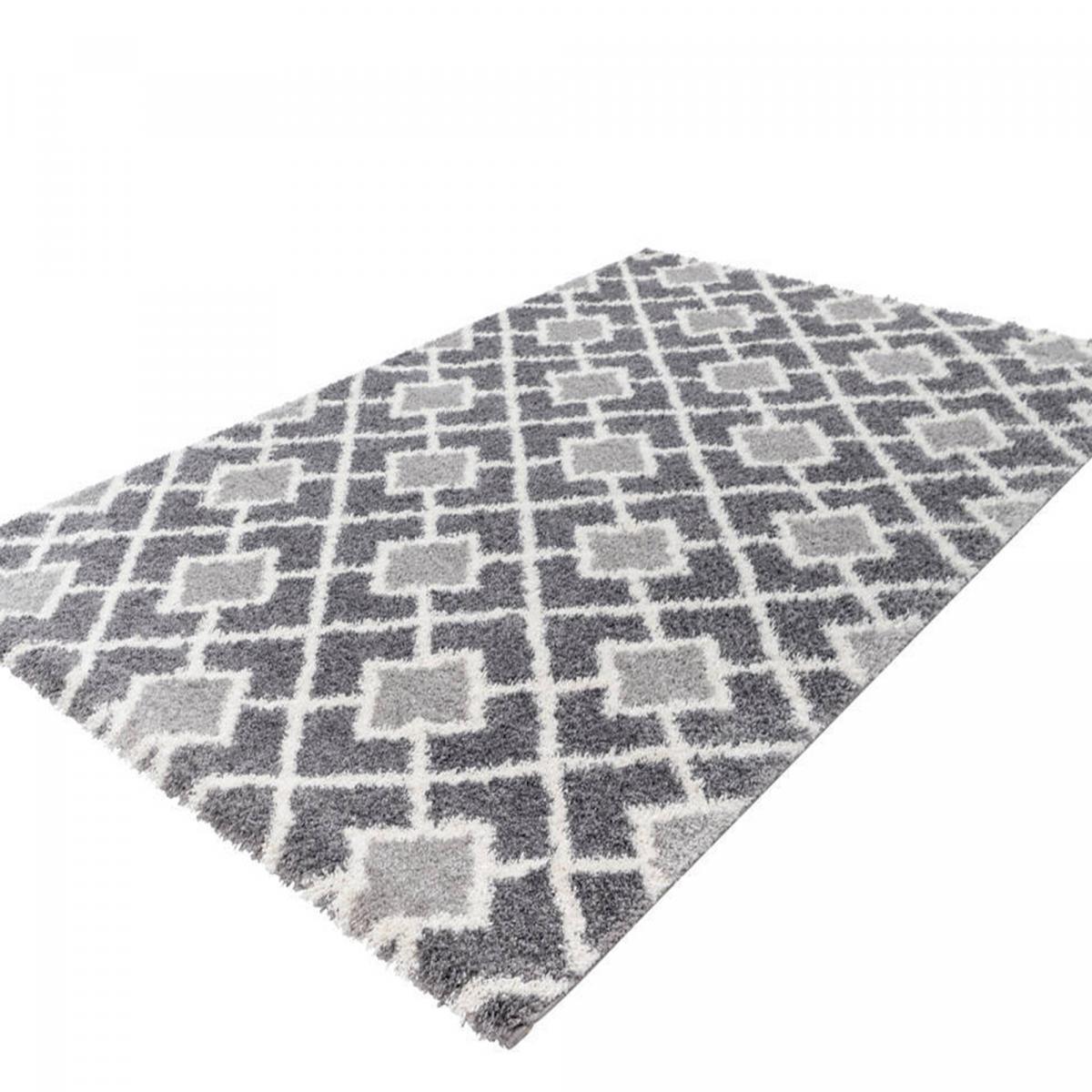 Tapis longs poils shaggy tissé motif scandinave DIROP — vue 3