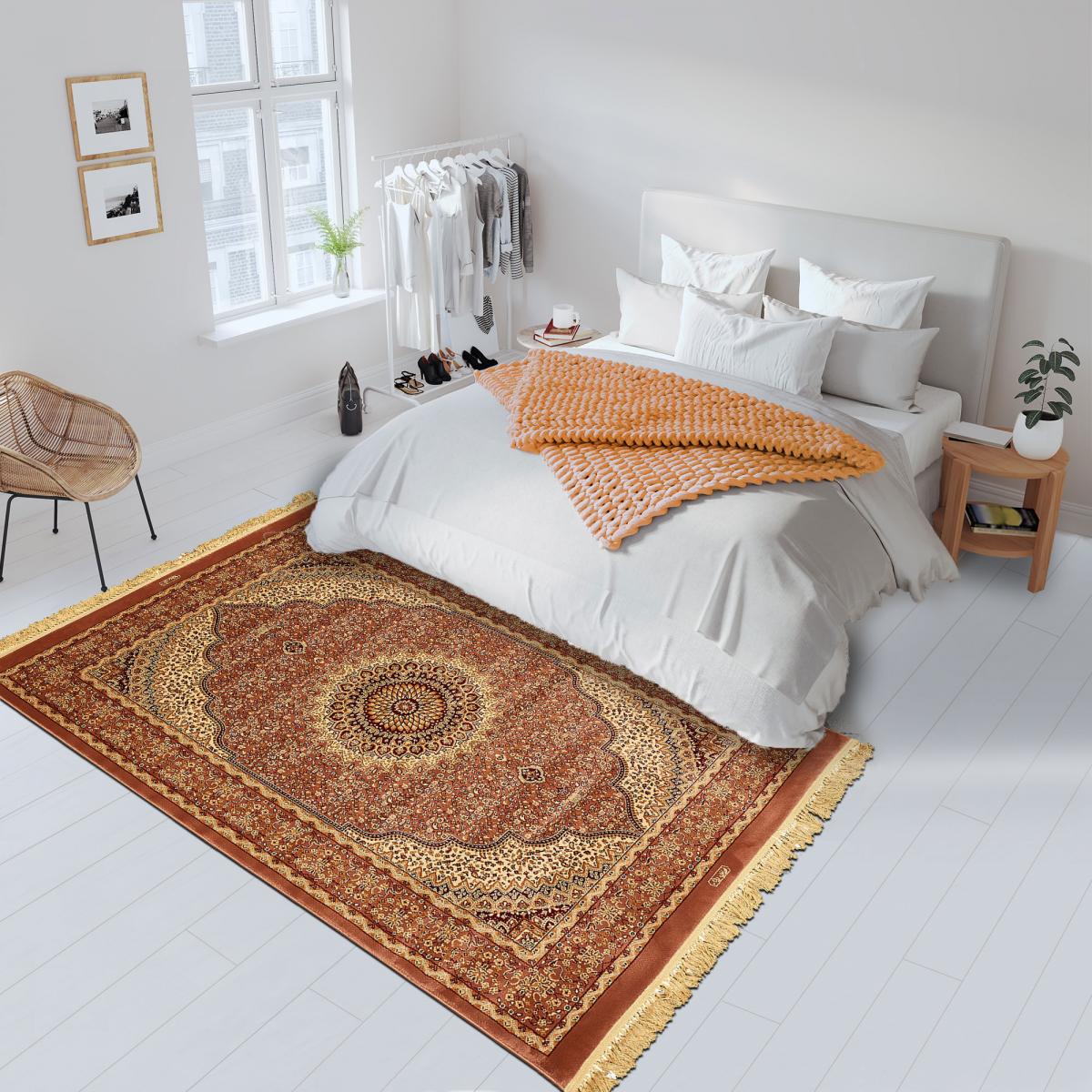 Tapis oriental tissé motif ancestral PEMBE — vue 6