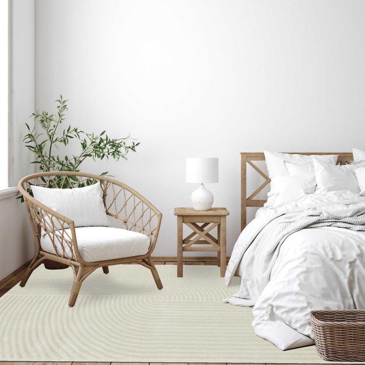 Tapis salon et chambre tissé motif géométrique CEROTI — vue 6