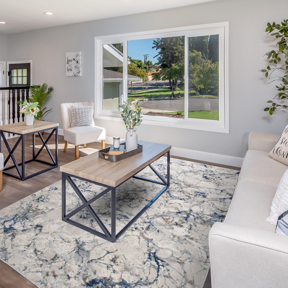 Tapis Chambre tissé motif abstrait EFAL-B — vue 3