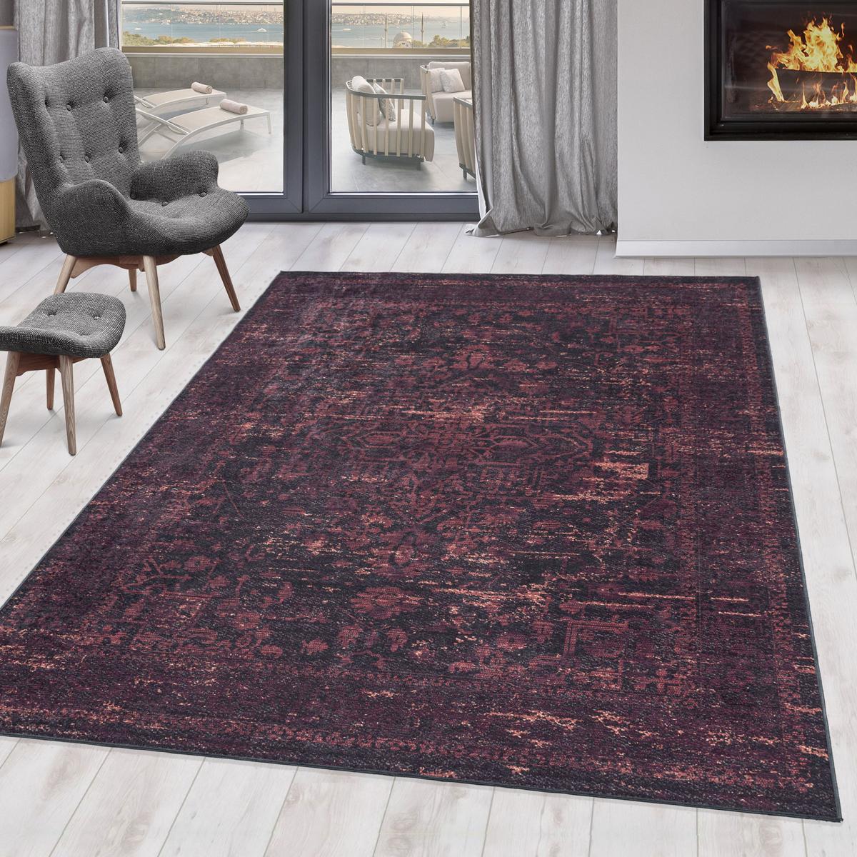 Tapis orient tissé motifs orientaux EKUK — vue 3