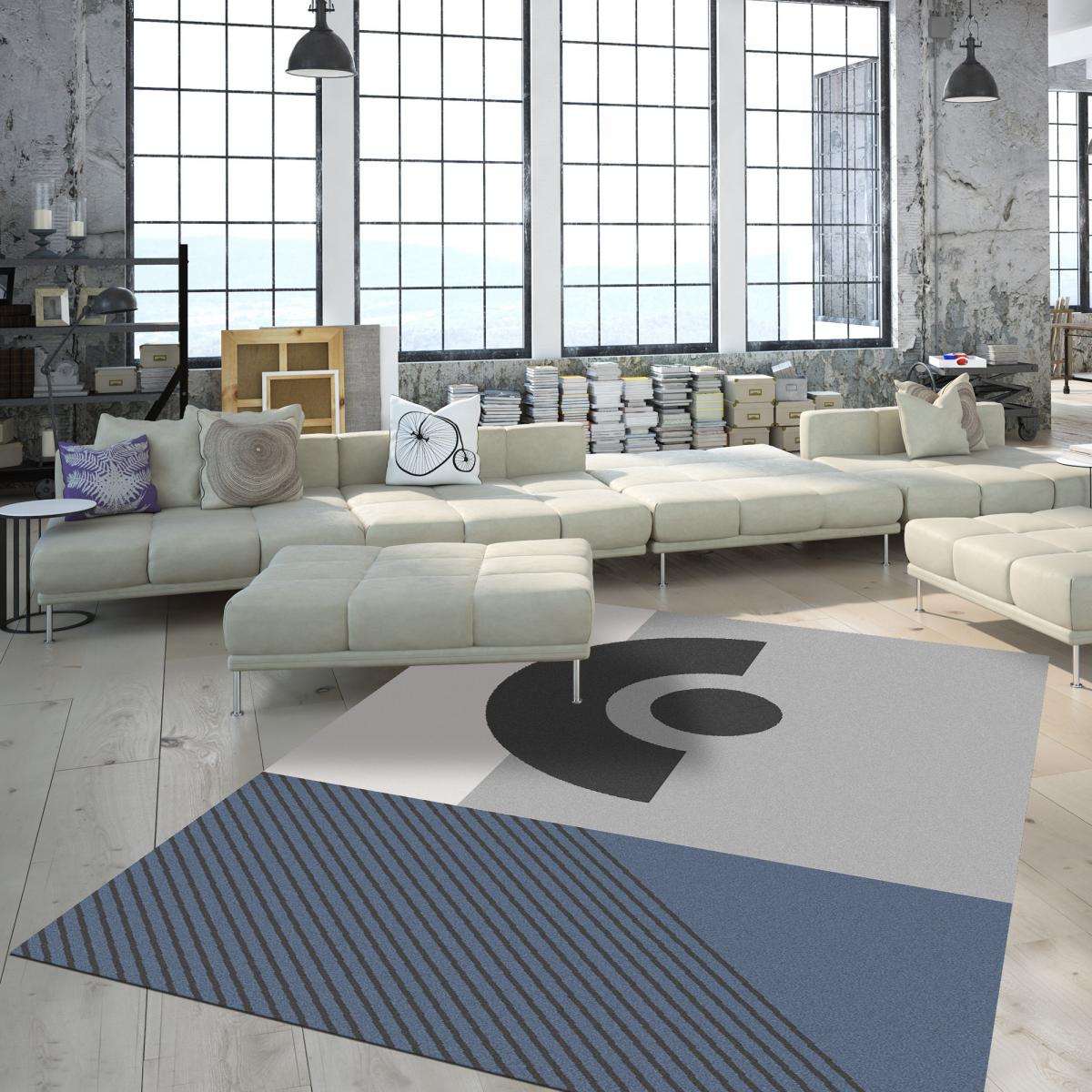 Tapis Chambre tissé motif géométrique ELAK — vue 6