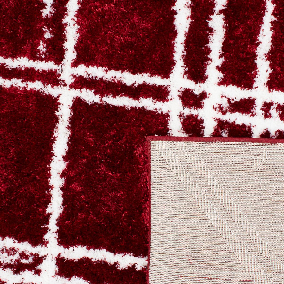 Tapis shaggy tissé motif géométrique EMBER 1 — vue 4