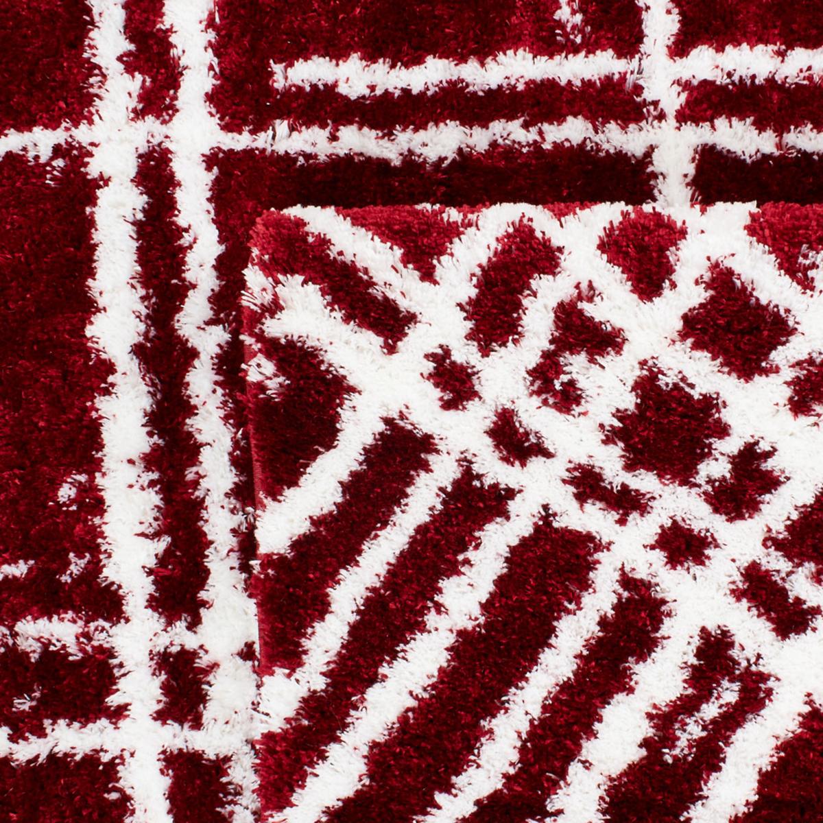 Tapis shaggy tissé motif géométrique EMBER 1 — vue 5