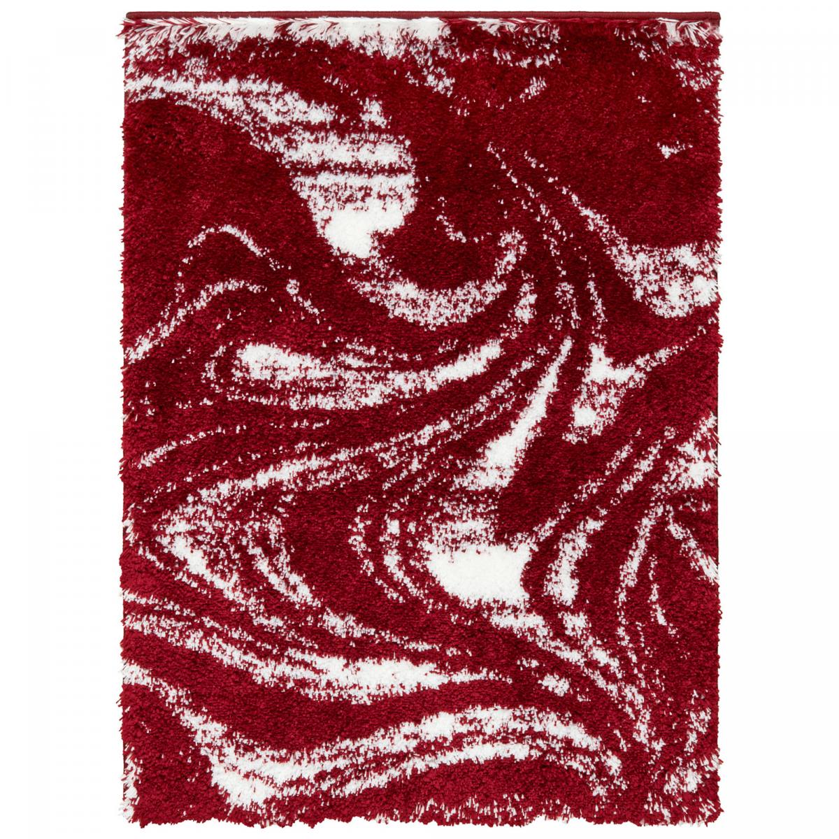 Tapis shaggy tissé motif abstrait EMBER 3