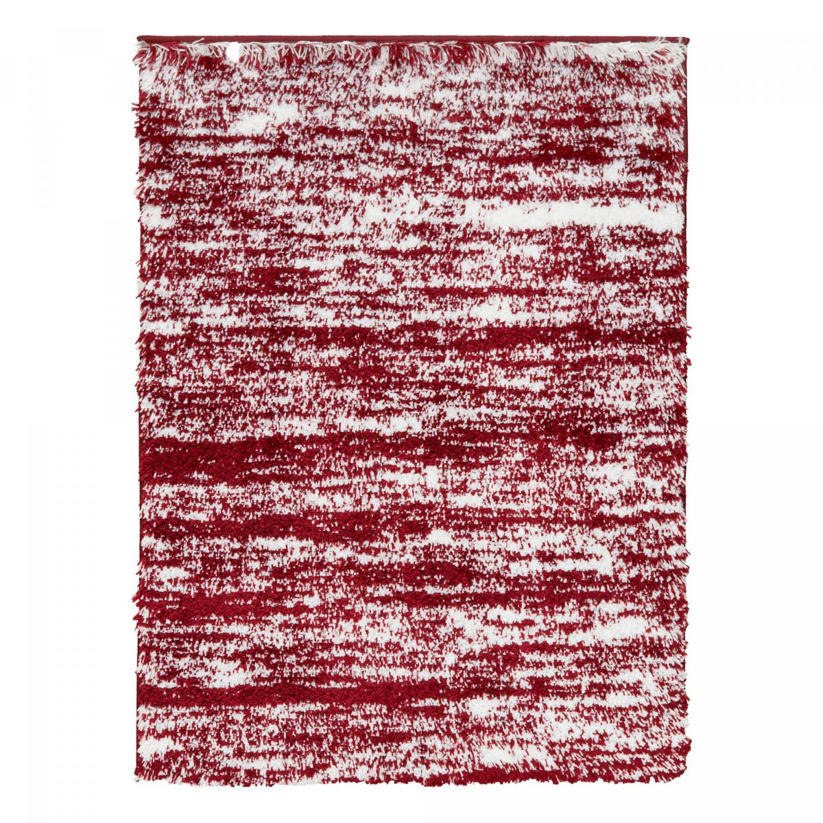 Tapis shaggy tissé motif faux uni EMBER