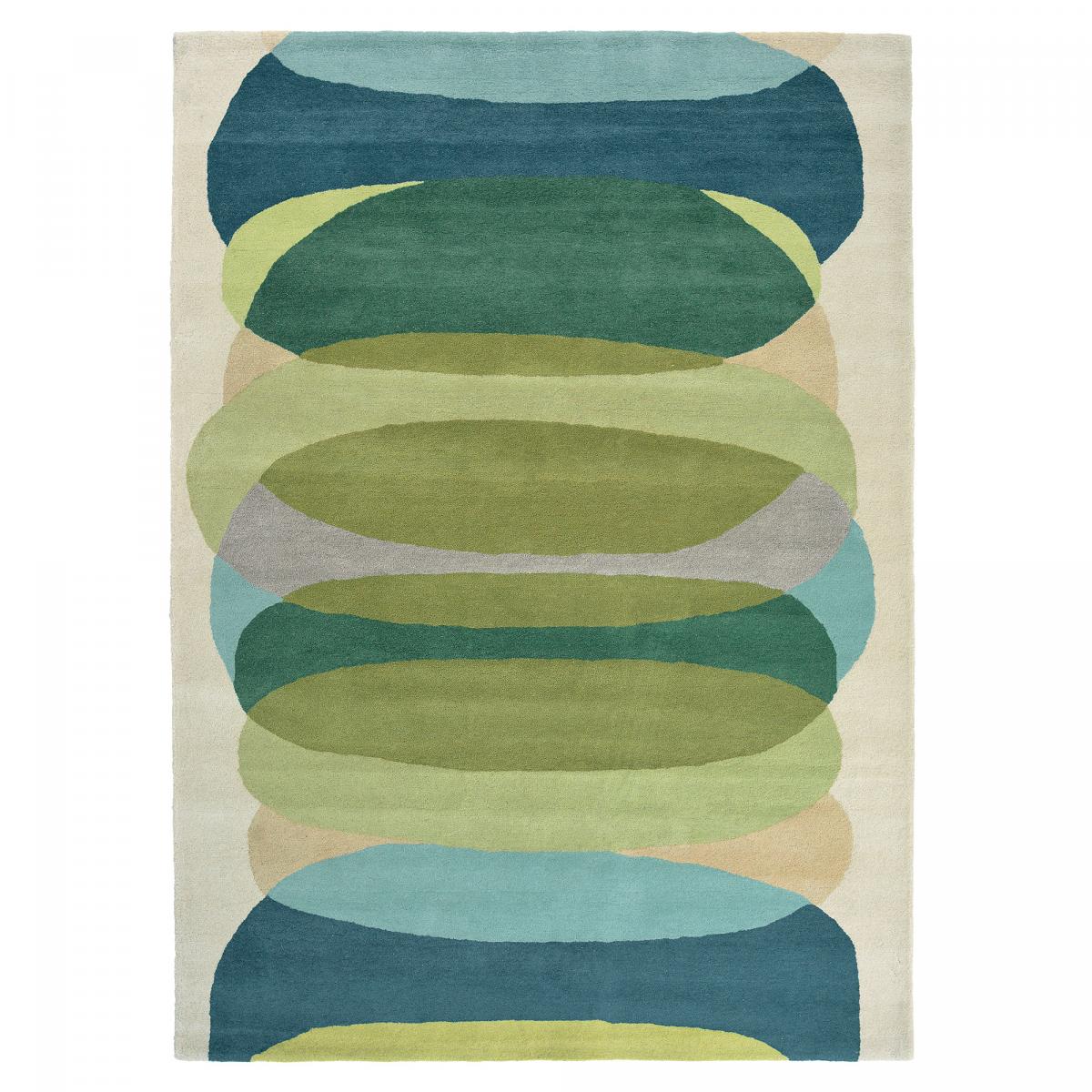 Tapis salon et chambre EMERALD, fait à la main motif géométrique