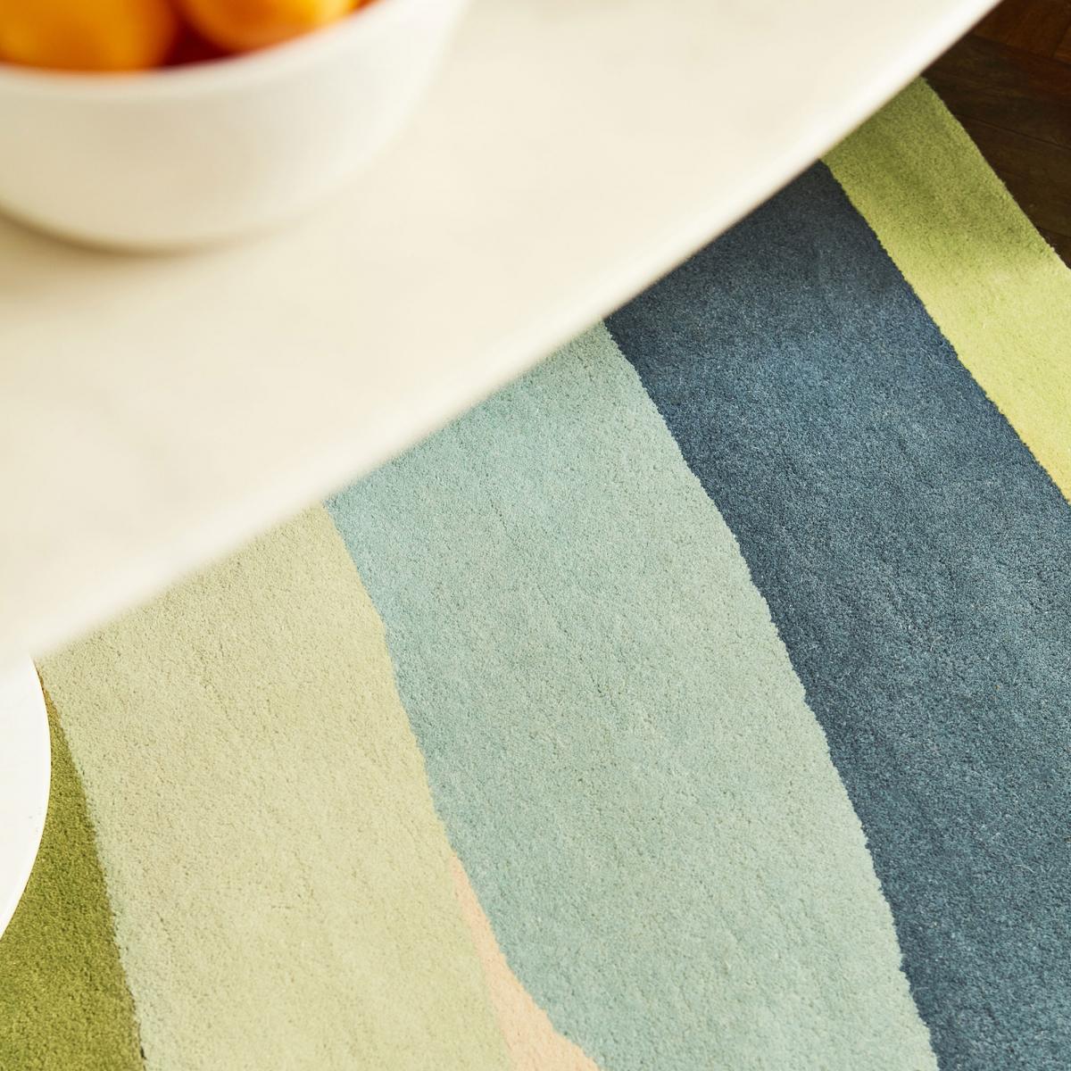 Tapis salon et chambre EMERALD, fait à la main motif géométrique — vue 4