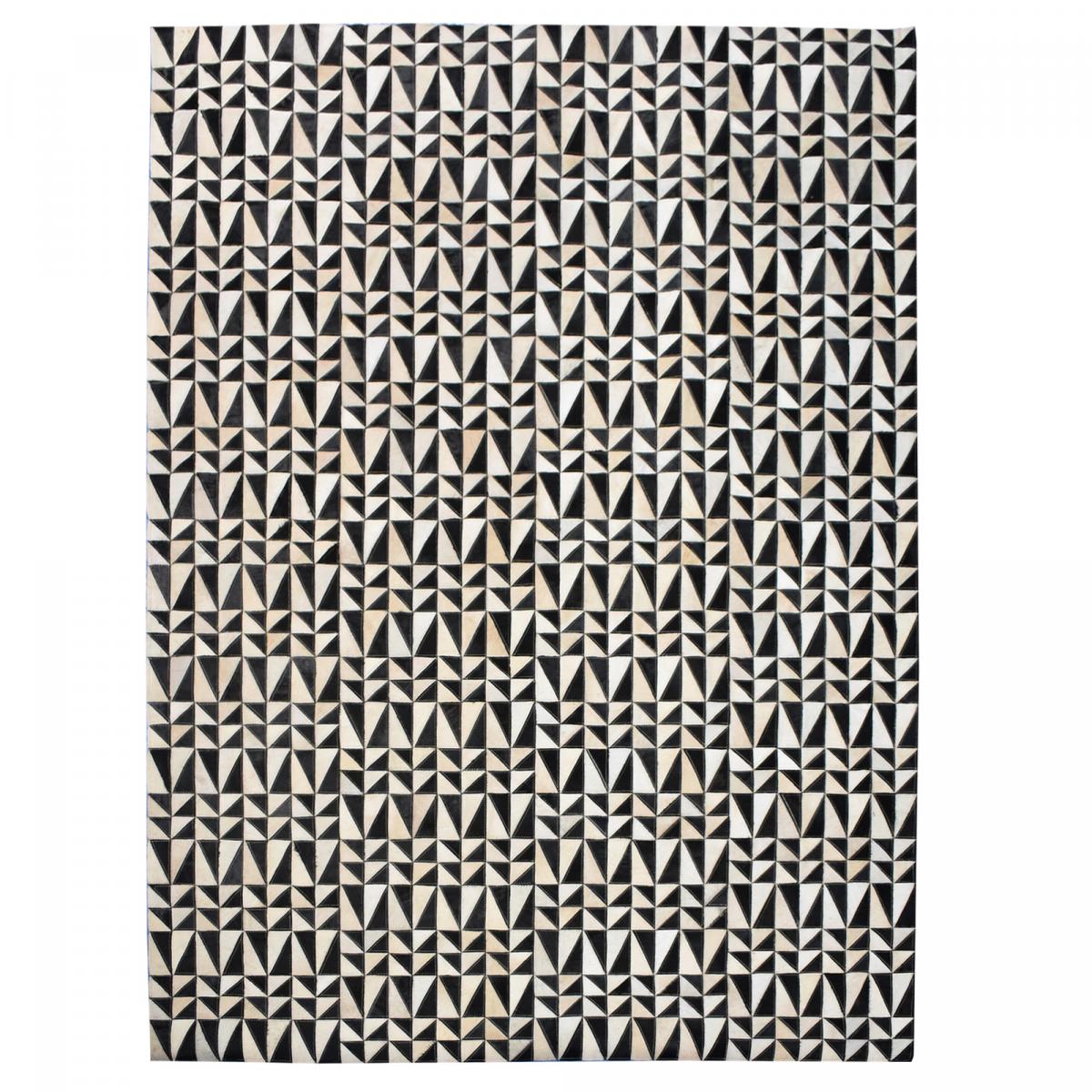 Tapis en peau de vache kilm LITTLETRI, fait à la main