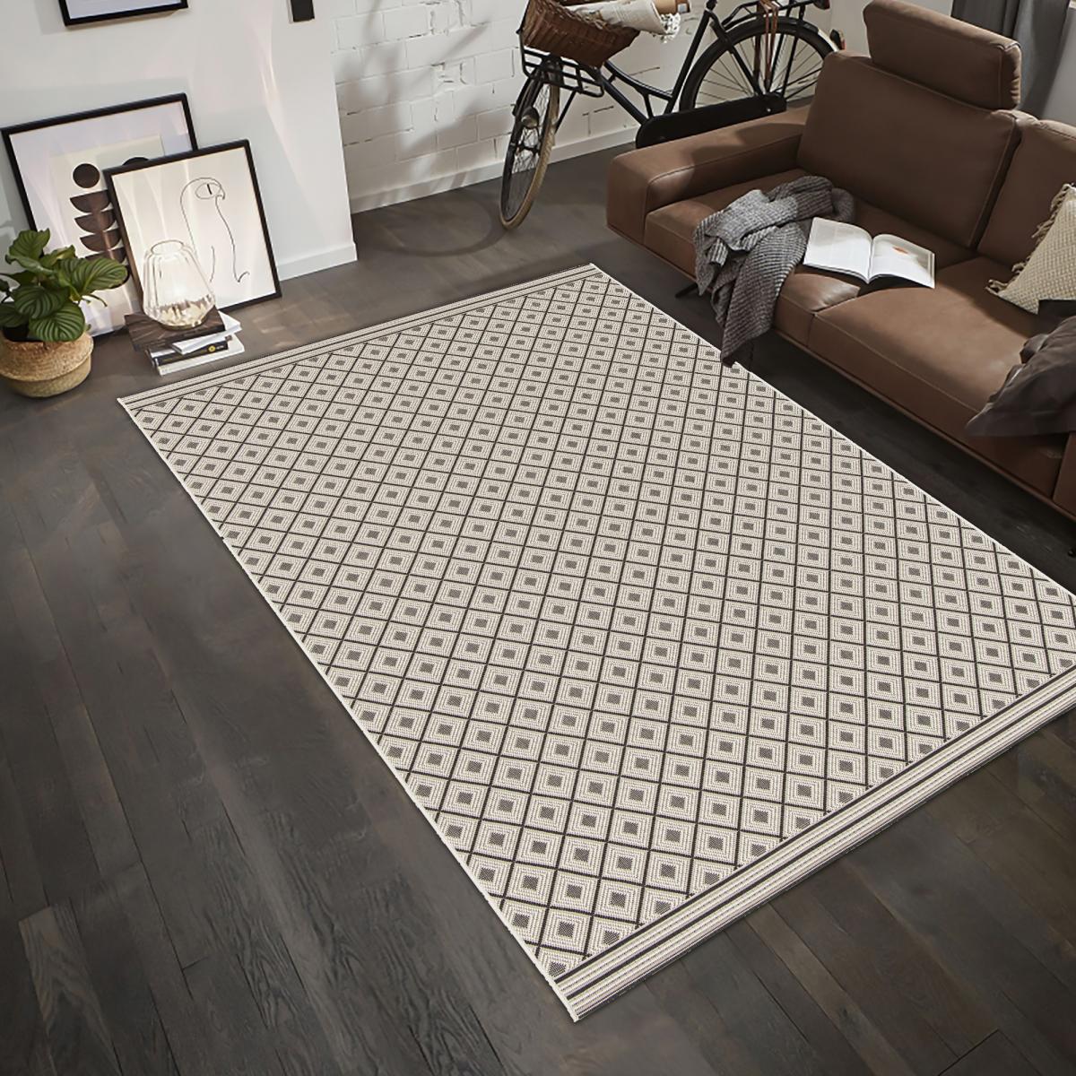 Tapis extérieur tissé kilim rectangle MOONDOW — vue 3