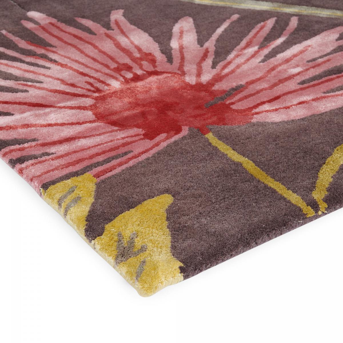 Tapis salon et chambre fait à la main en laine motif floral EPIC — vue 4