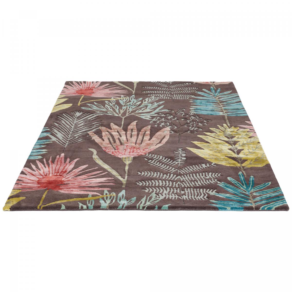 Tapis salon et chambre fait à la main en laine motif floral EPIC — vue 6