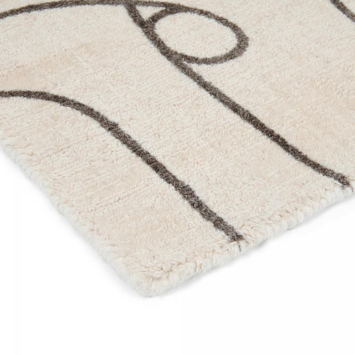 Tapis salon et chambre fait à la main en laine motif abstrait EPSILON — vue 6