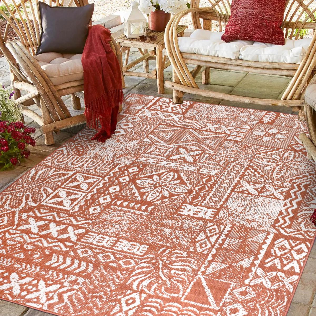 Tapis extérieur, kilim reversible LYN2 AF REVERSIBLE — vue 3
