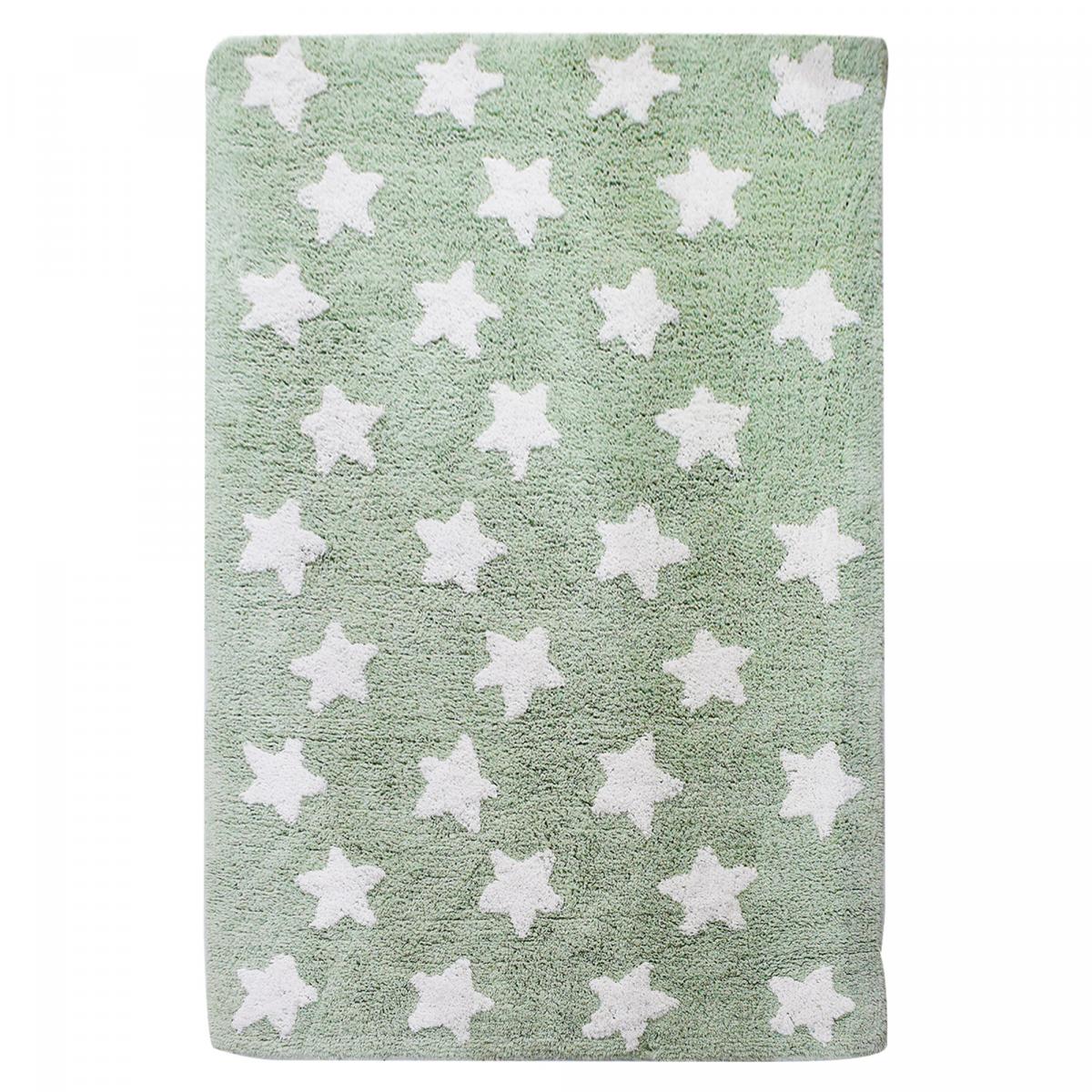 Tapis enfant fait à la main en coton BIO ETOILE