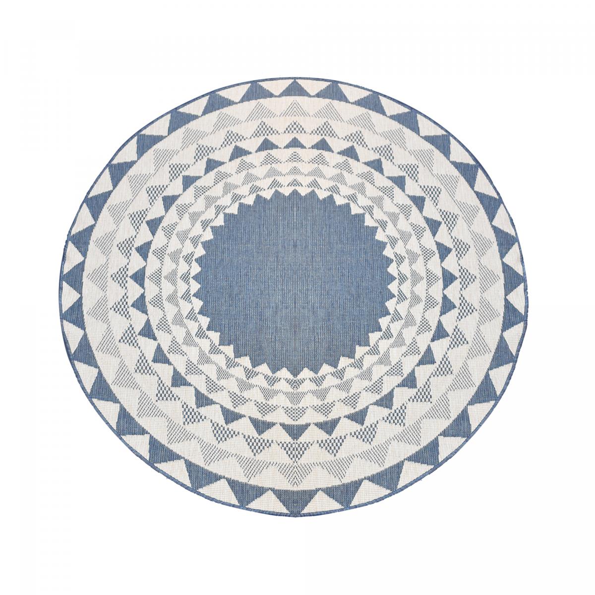 Tapis rond d'extérieur, kilim reversible LYN2 C ROND REVERSIBLE