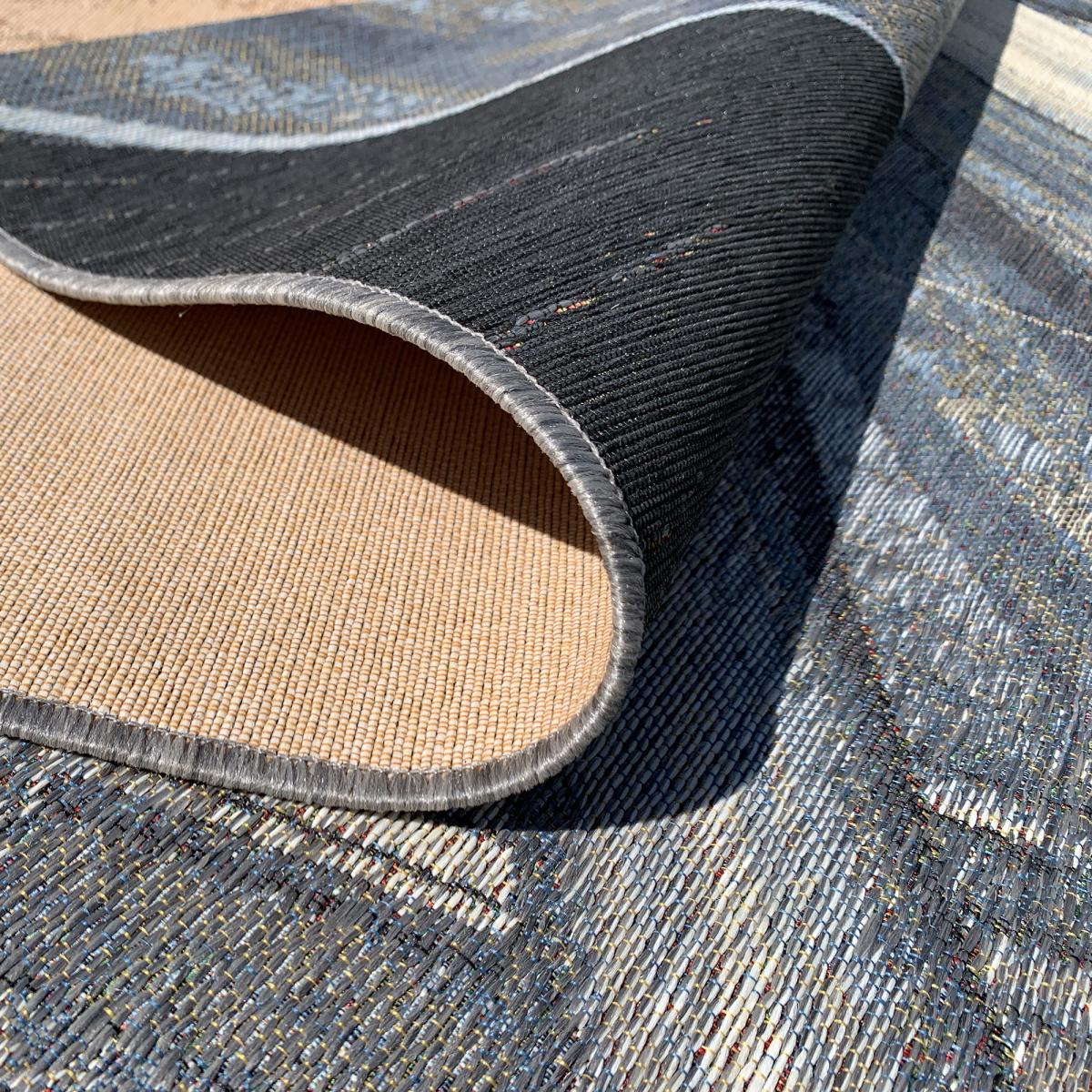 Tapis extérieur tissé kilim rectangle BACAO — vue 4