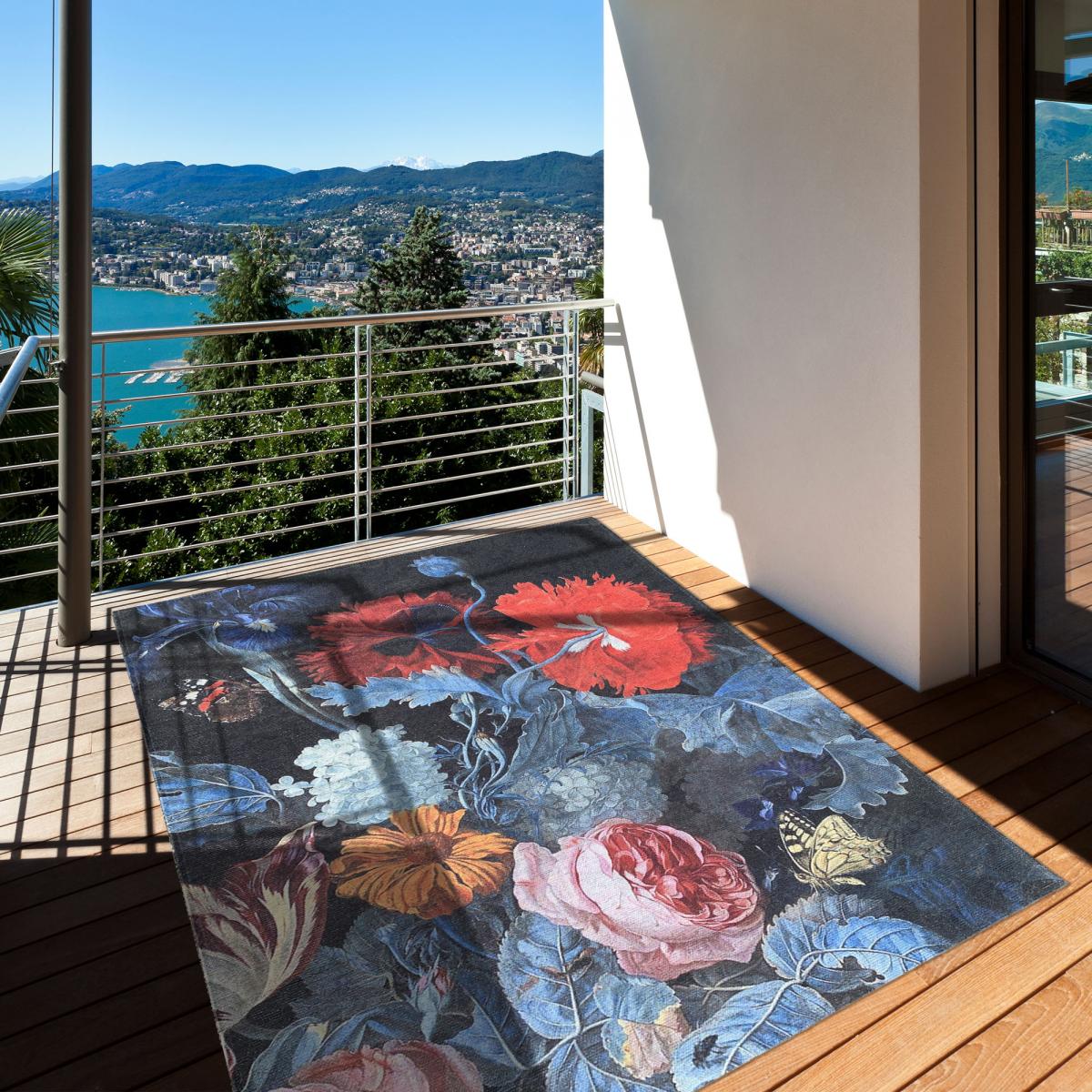 Tapis extérieur tissé kilim rectangle TURDA — vue 3