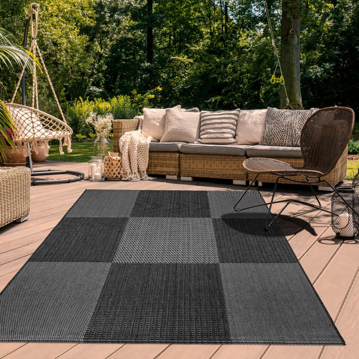 Tapis extérieur tissé kilim rectangle EXTERNA — vue 3