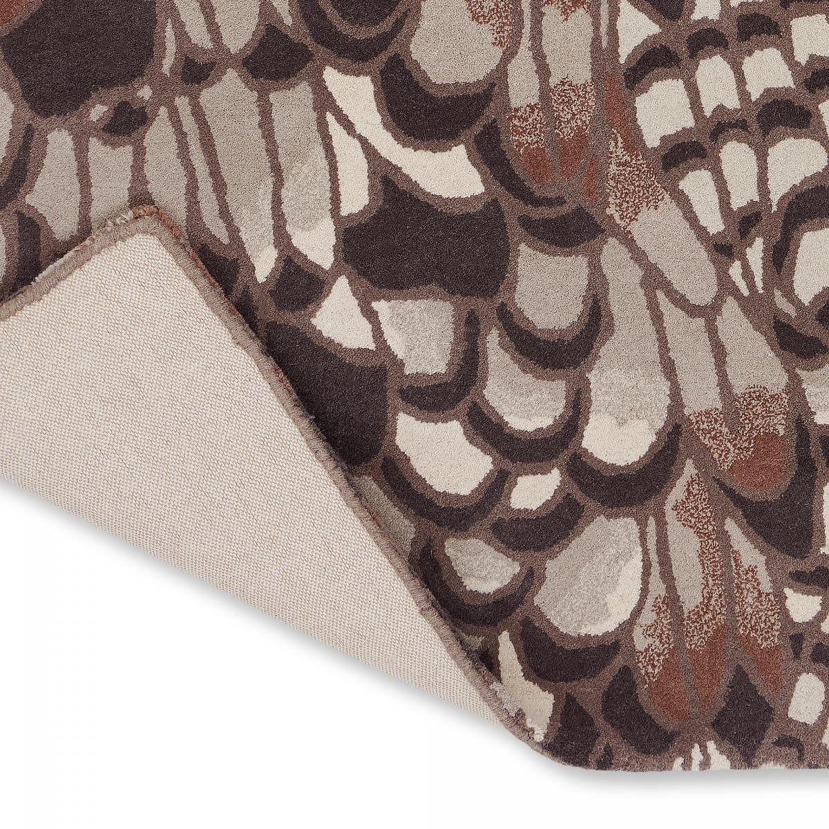 Tapis salon et chambre fait à la main en laine motif floral FEATHERS — vue 5