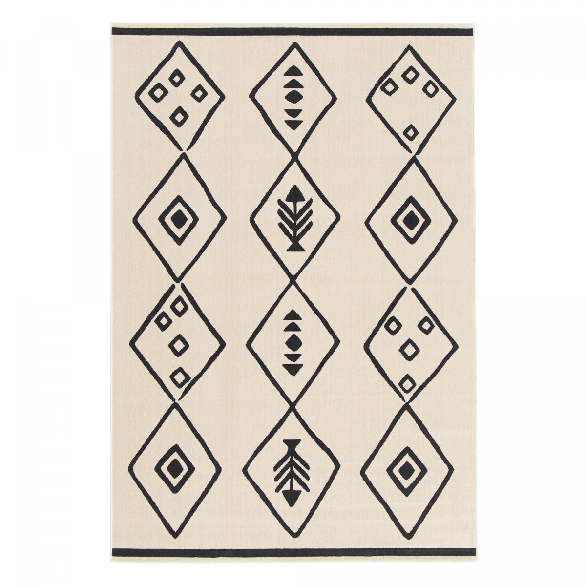 Tapis chambre tissé motif abstrait FLARINE 3