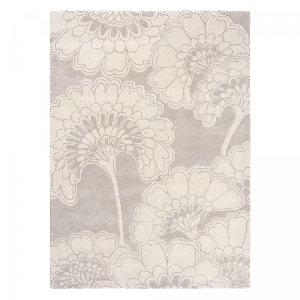 Tapis salon et chambre fait à la main en laine motif floral FLOYSTER