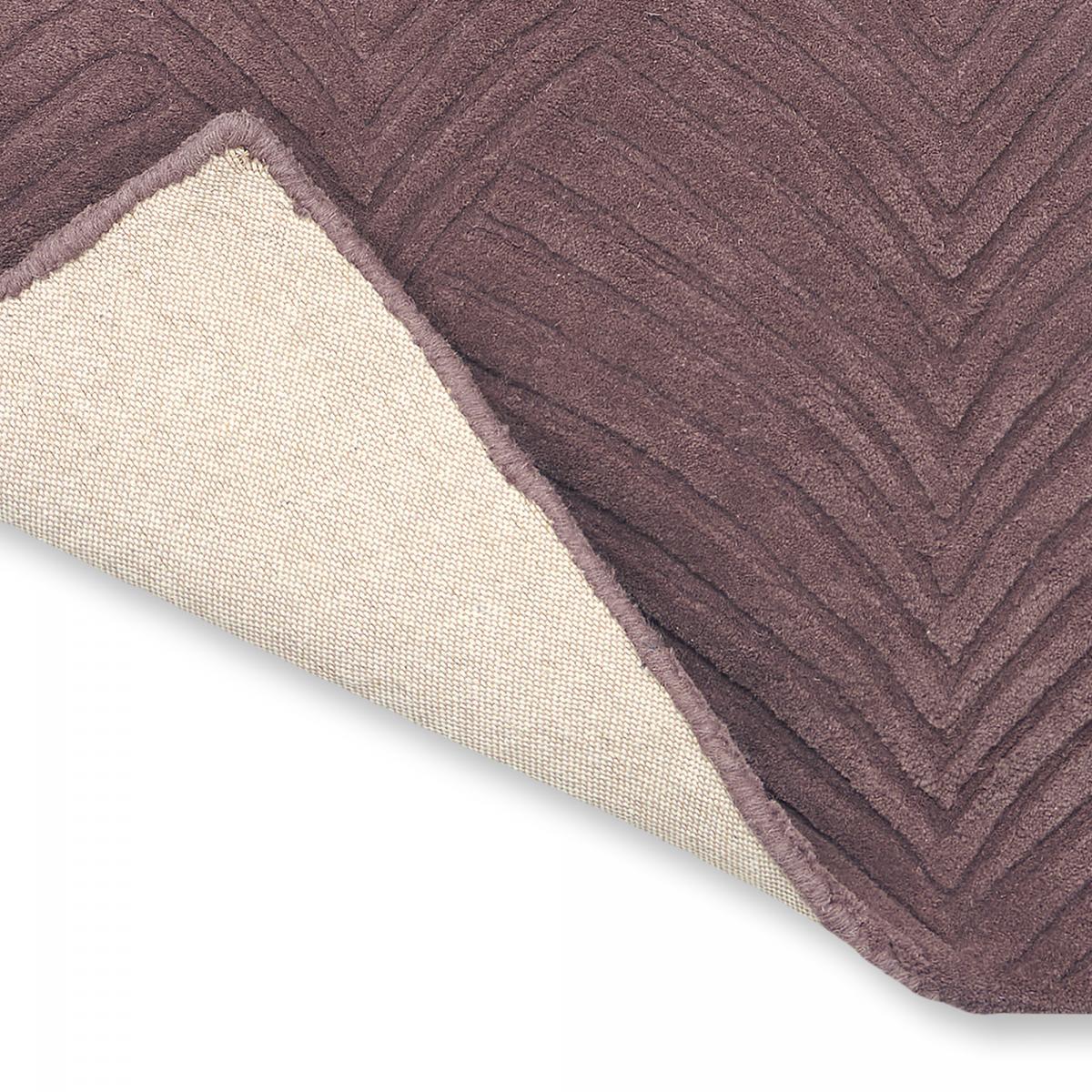 Tapis salon et chambre fait à la main en laine motif faux uni FOLIA — vue 5