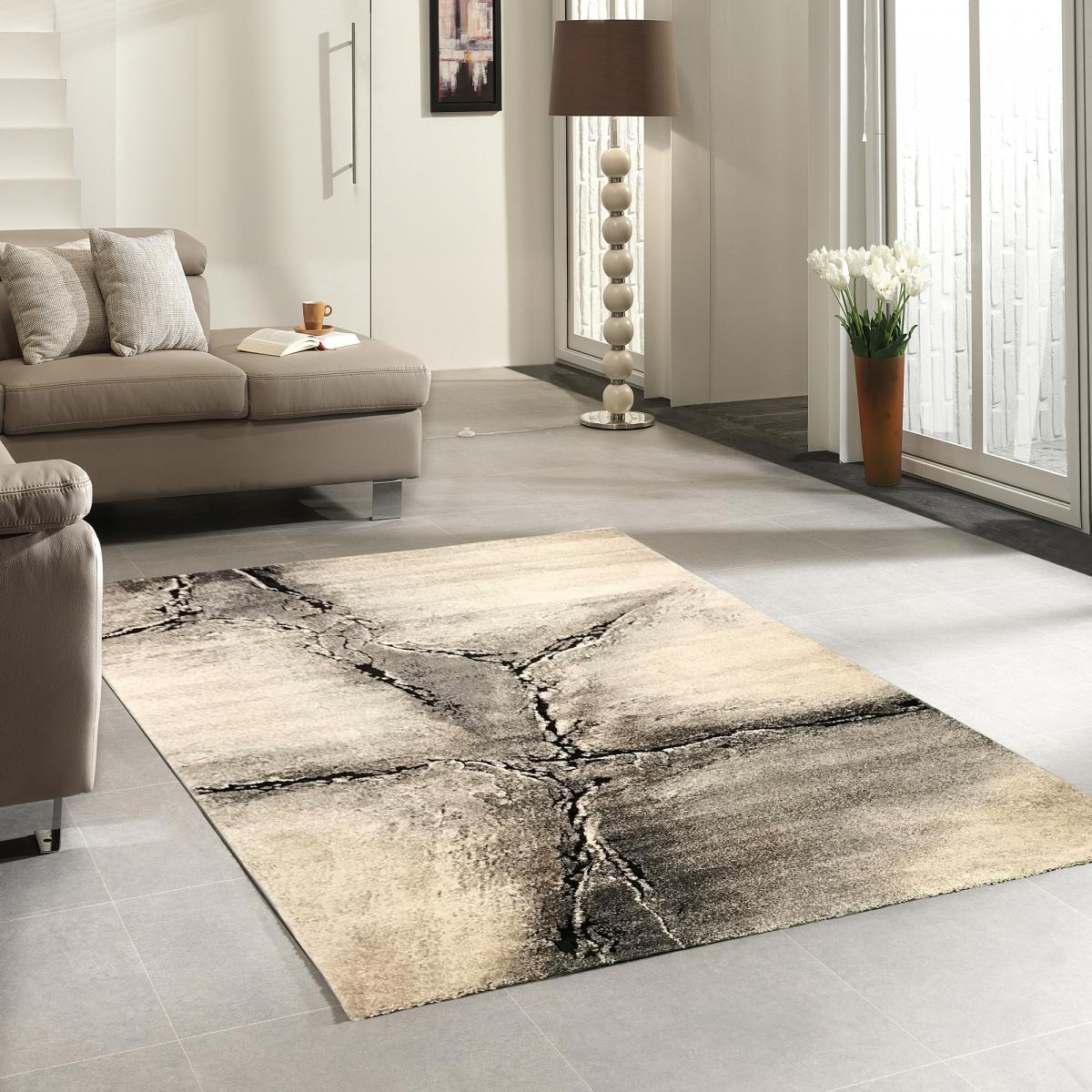 Tapis chambre tissé motif abstrait FRACIL — vue 3