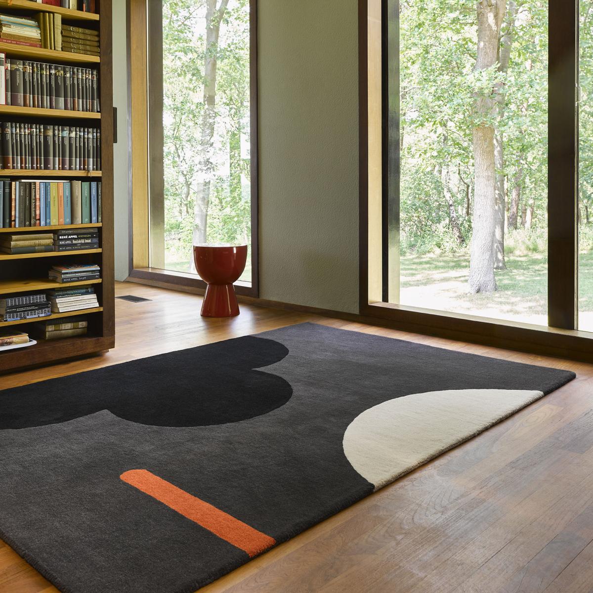 Tapis salon et chambre fait à la main en laine motif seventies GEOWER — vue 3