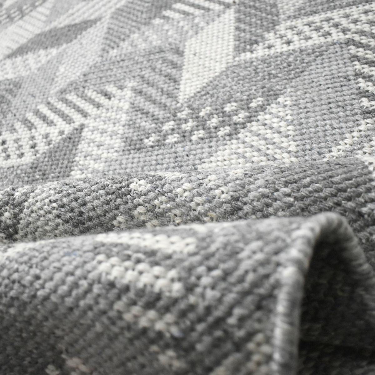 Tapis kilim fait à la main en coton motif géométrique — vue 4