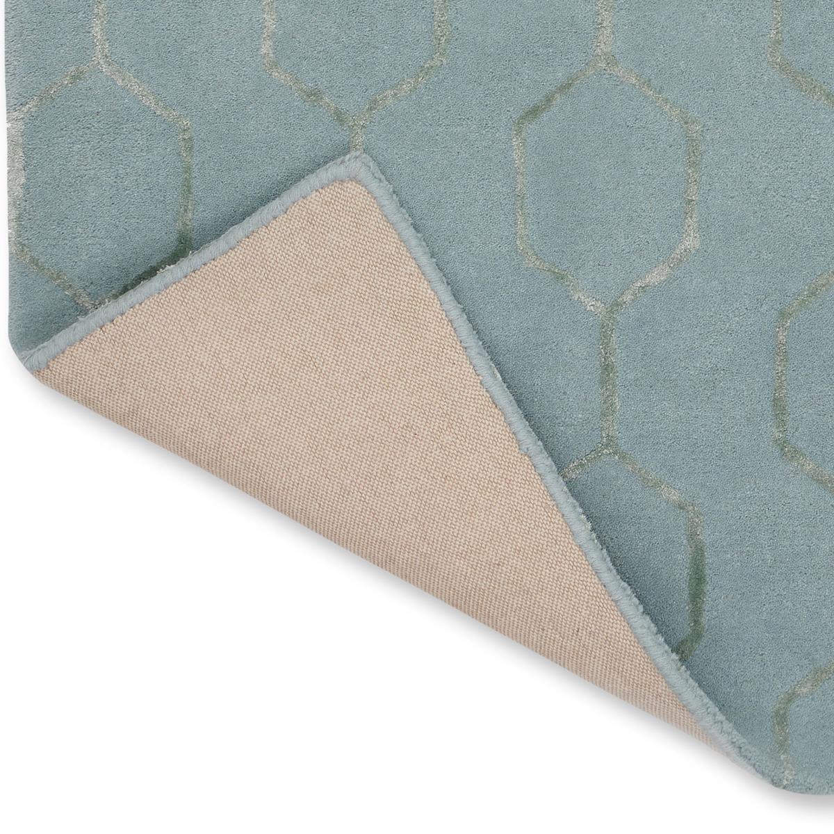 Tapis salon et chambre fait à la main en laine motif faux uni GIO — vue 4