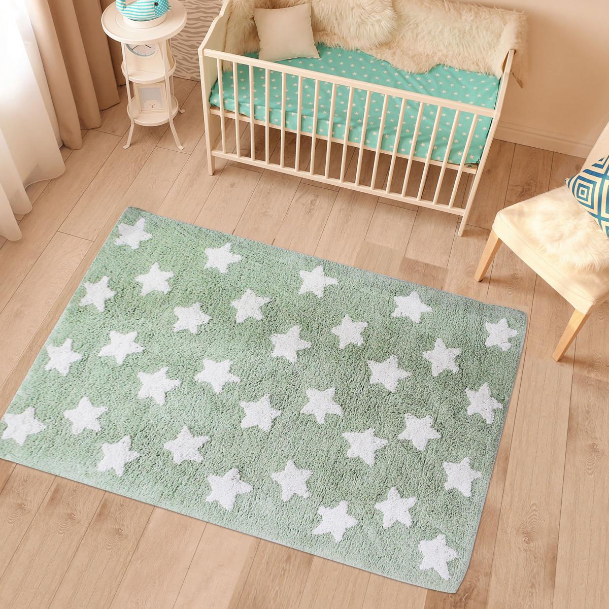 Tapis enfant fait à la main en coton BIO ETOILE — vue 3