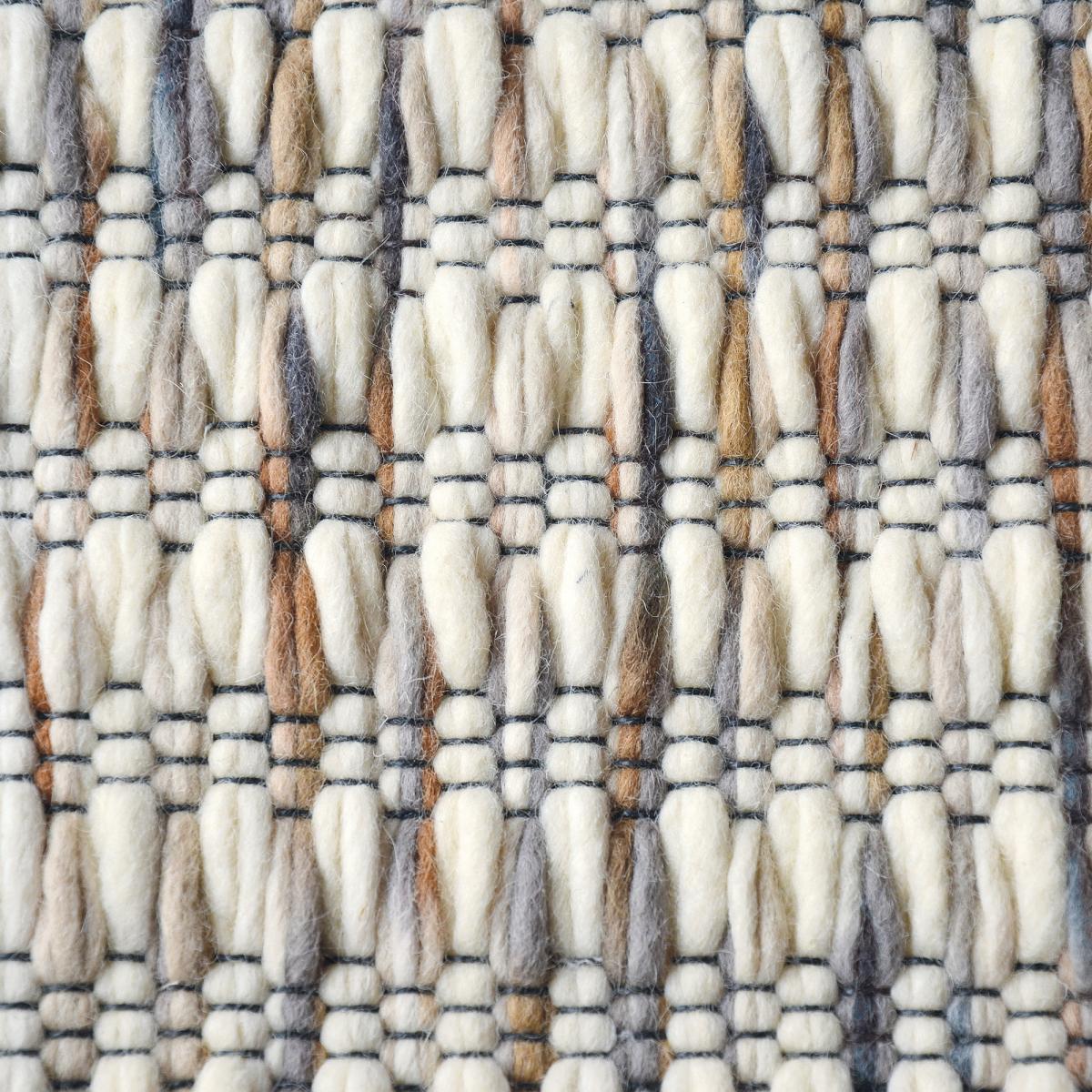 Tapis salon et chambre fait main en laine motif faux uni GRAIN — vue 4