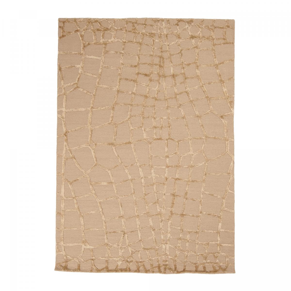 Tapis salon et chambre fait main en laine motif géométrique HARMONIA