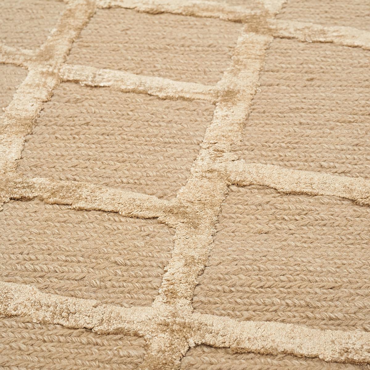 Tapis salon et chambre fait main en laine motif géométrique HARMONIA — vue 5